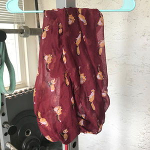 Lightweight Fox-Print Infinity Scarf